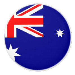 Ceramic knob pull. met vlag van Australië Keramische Knop