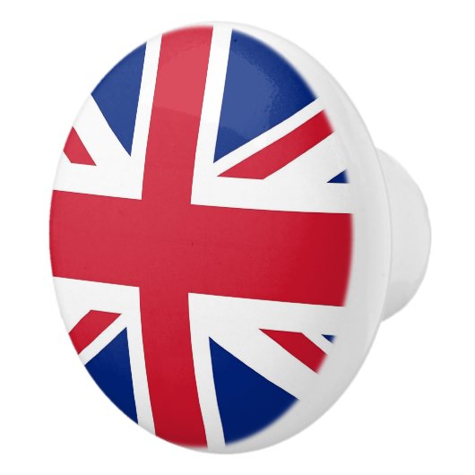 Ceramic knob pull. met vlag van het Verenigd Konin Keramische Knop (Rechts)