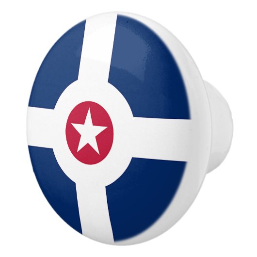Ceramic knob pull. met vlag van Indianapolis, Vere Keramische Knop (Rechts)