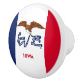 Ceramic knob pull. met vlag van Iowa State, Vereni Keramische Knop (Rechts)
