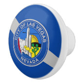 Ceramic knob pull. met vlag van Las Vegas, Verenig Keramische Knop (Rechts)