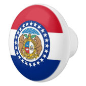 Ceramic knob pull. met vlag van Missouri, Verenigd Keramische Knop (Rechts)