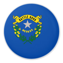 Ceramic knob pull. met vlag van Nevada, Verenigde Keramische Knop