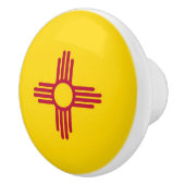 Ceramic knob pull. met vlag van New Mexico, Vereni Keramische Knop (Rechts)