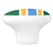 Ceramic knob pull. met vlag van Portland, Verenigd Keramische Knop (Zijkant)