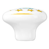 Ceramic knob pull. met vlag van Rhode Island, Vere Keramische Knop (Zijkant)