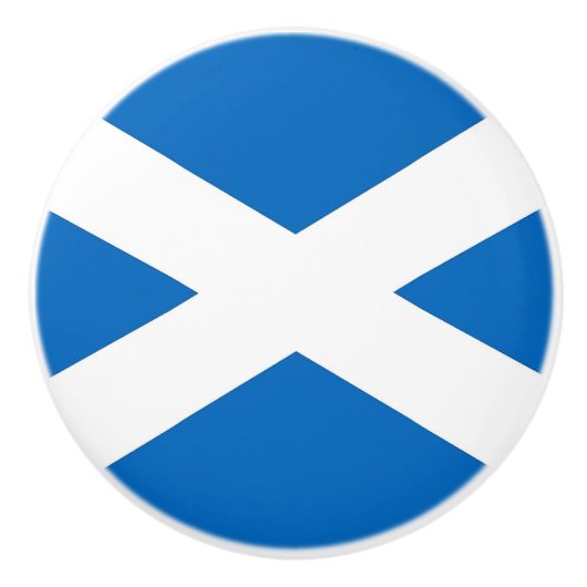Ceramic knob pull. met vlag van Schotland, Verenig Keramische Knop (Voorkant)