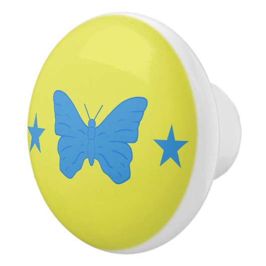 Ceramic knob pull with flag of Bady Bassit Keramische Knop (Rechts)