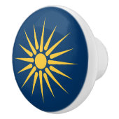 Ceramic knob pull with flag of Macedonia, Greece Keramische Knop (Rechts)