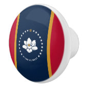 Ceramic knob pull with flag of Mississippi State Keramische Knop (Rechts)