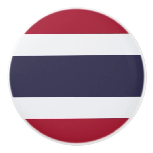 Ceramic knob pull with flag of Thailand Keramische Knop (Voorkant)