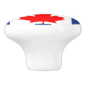 Ceramic knob pull with flag of Toronto, Canada Keramische Knop (Zijkant)
