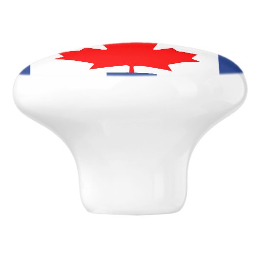 Ceramic knob pull with flag of Toronto, Canada Keramische Knop (Zijkant)