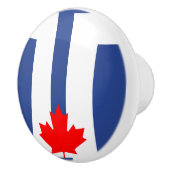 Ceramic knob pull with flag of Toronto, Canada Keramische Knop (Rechts)