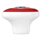 Ceramic knob pull with new flag of Utah, USA Keramische Knop (Zijkant)