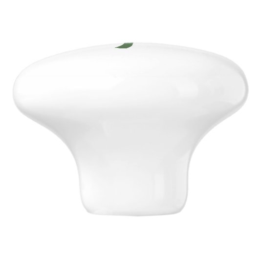 Ceramic Knob with Lucky 4 Leaf Clover Design Keramische Knop (Zijkant)