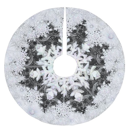 Ceramic lace black & snowflake kerstboom rok (Voorkant)