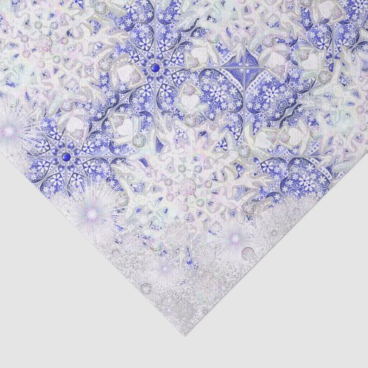Ceramic lace blue of Greece & snowflake Tissuepapier (Detail)