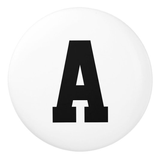 Ceramic Letter Knob College Keramische Knop (Voorkant)