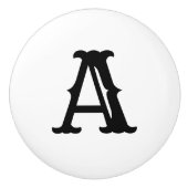 Ceramic Letter Knob Old West Keramische Knop (Voorkant)