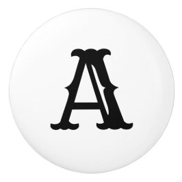 Ceramic Letter Knob Old West Keramische Knop