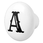 Ceramic Letter Knob Old West Keramische Knop (Rechts)