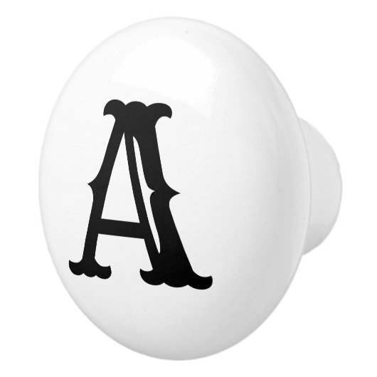 Ceramic Letter Knob Old West Keramische Knop (Rechts)