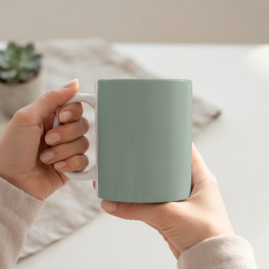 Ceramic Light Green Pastel Solid Color Mug Koffiemok