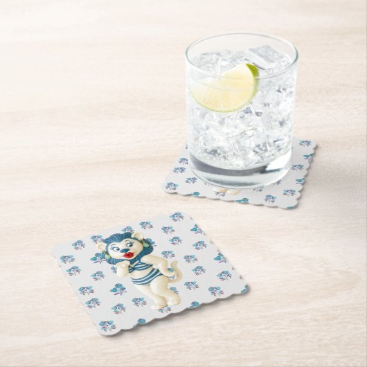 Ceramic Lion Coaster Kartonnen Onderzetters (Insitu)