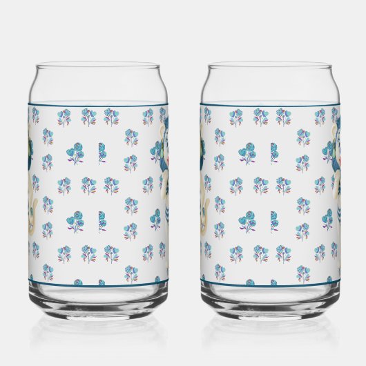 Ceramic Lion Soda Glass Blikvorm Glas (Links)