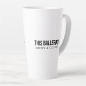 Ceramic Mug Ballerina Dancer Gift Latte Mok (Rechterhoek)