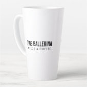 Ceramic Mug Ballerina Dancer Gift Latte Mok (Linkerhoek)