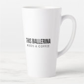Ceramic Mug Ballerina Dancer Gift Latte Mok (Rechts)