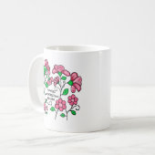 Ceramic Mug - Flowers are smiles from heaven Koffiemok (Voorkant links)