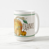 Ceramic Mug: Give Thanks Pumpkin Harvest Blessing Koffiemok (Voorkant rechts)