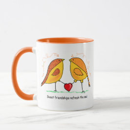 Ceramic Mug Sweet Friendship Birds Mok
