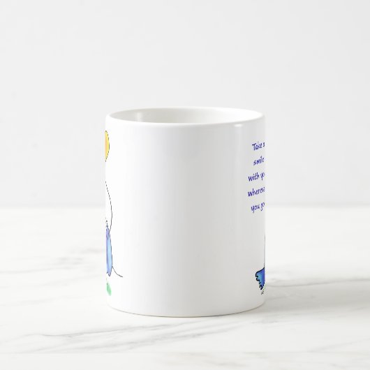 Ceramic Mug - Whimsical Bird with Saying Koffiemok (Center)