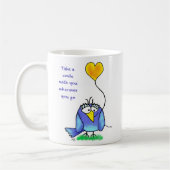 Ceramic Mug - Whimsical Bird with Saying Koffiemok (Links)