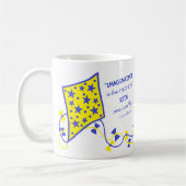 Ceramic Mug - Whimsical Kite with saying Koffiemok (Links)