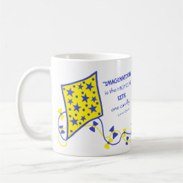 Ceramic Mug - Whimsical Kite with saying Koffiemok
