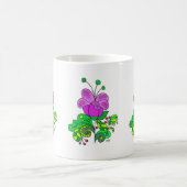Ceramic Mug Whimsical Purple Flower Koffiemok (Center)