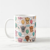 Ceramic mug with a cute pattern of cartoon animals koffiemok (Links)