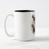Ceramic Mug With Birds Tweekleurige Koffiemok (Links)