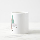 Ceramic mug with Christmas Cheer Robin design Koffiemok (Center)
