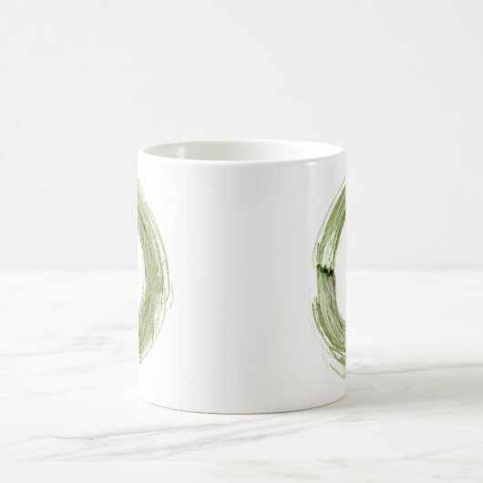 Ceramic mug with Eat Green design Koffiemok (Center)