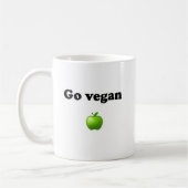Ceramic mug with Go Vegan design Koffiemok (Links)