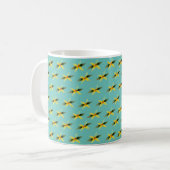 Ceramic mug with olive blossom pattern koffiemok (Voorkant links)