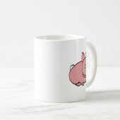 Ceramic mug with pink rabbit design koffiemok (Voorkant rechts)