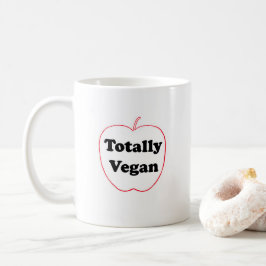 Ceramic mug with "Totally Vegan" motif Koffiemok