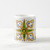 Ceramic mug with traditional Sicilian tile design Koffiemok (Center)